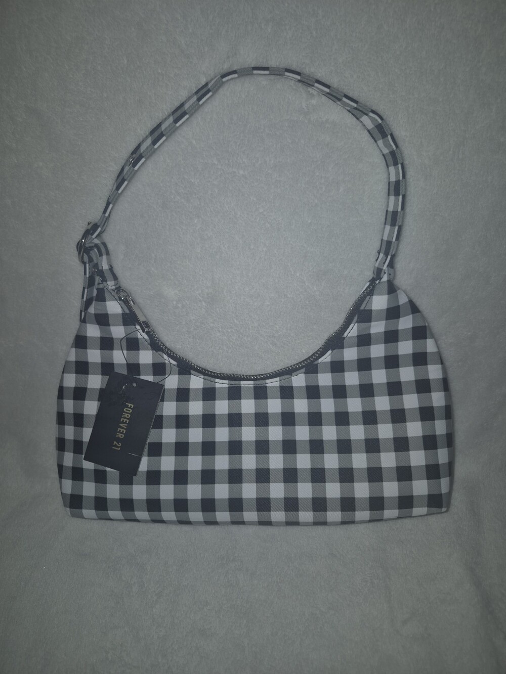 Forever 21 Gingham Nylon Shoulder Bag.